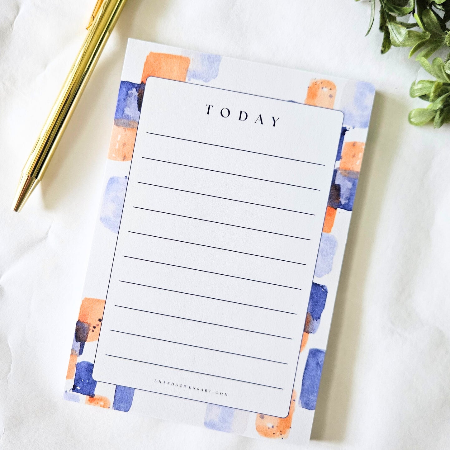 Orange and Blue Abstract Color Way Notepad
