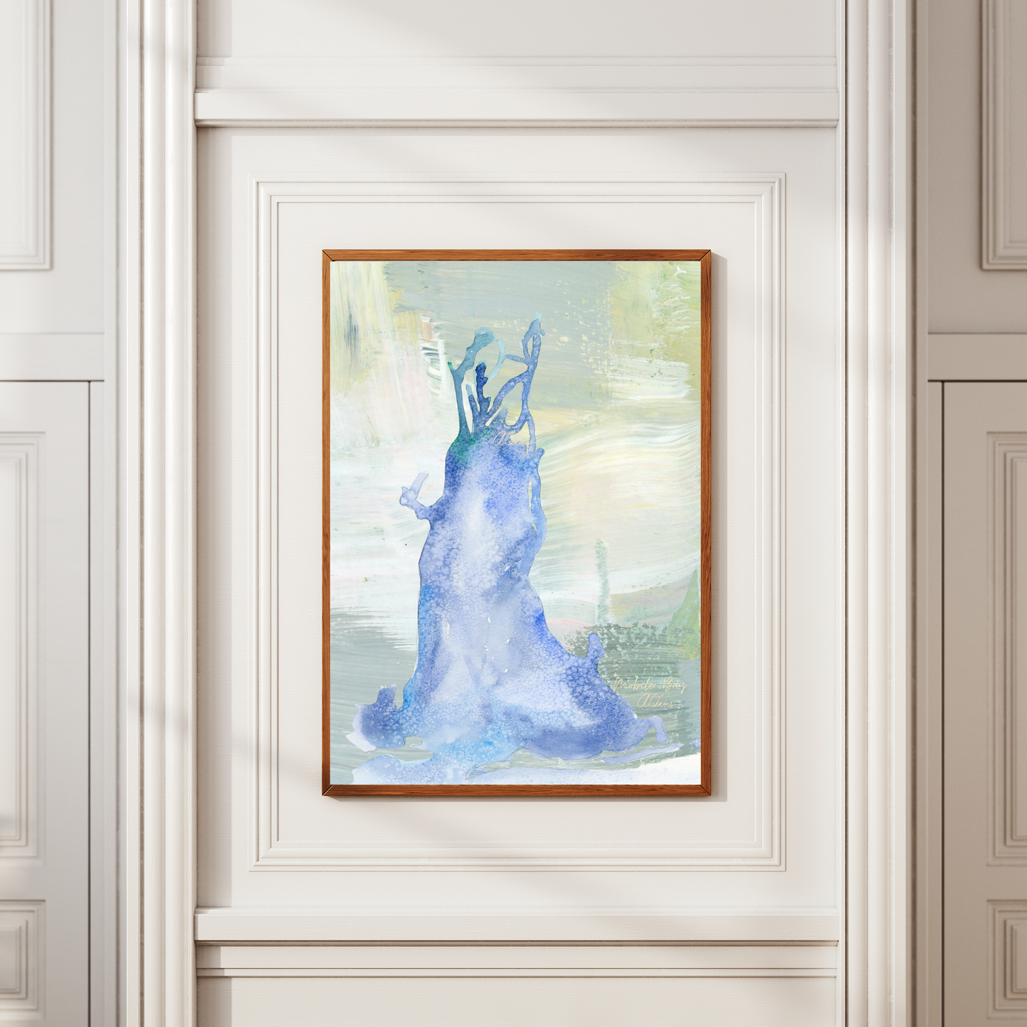 Mobile Bay Alabama Abstract Water Map Print: Luxury Lake Wall Decor