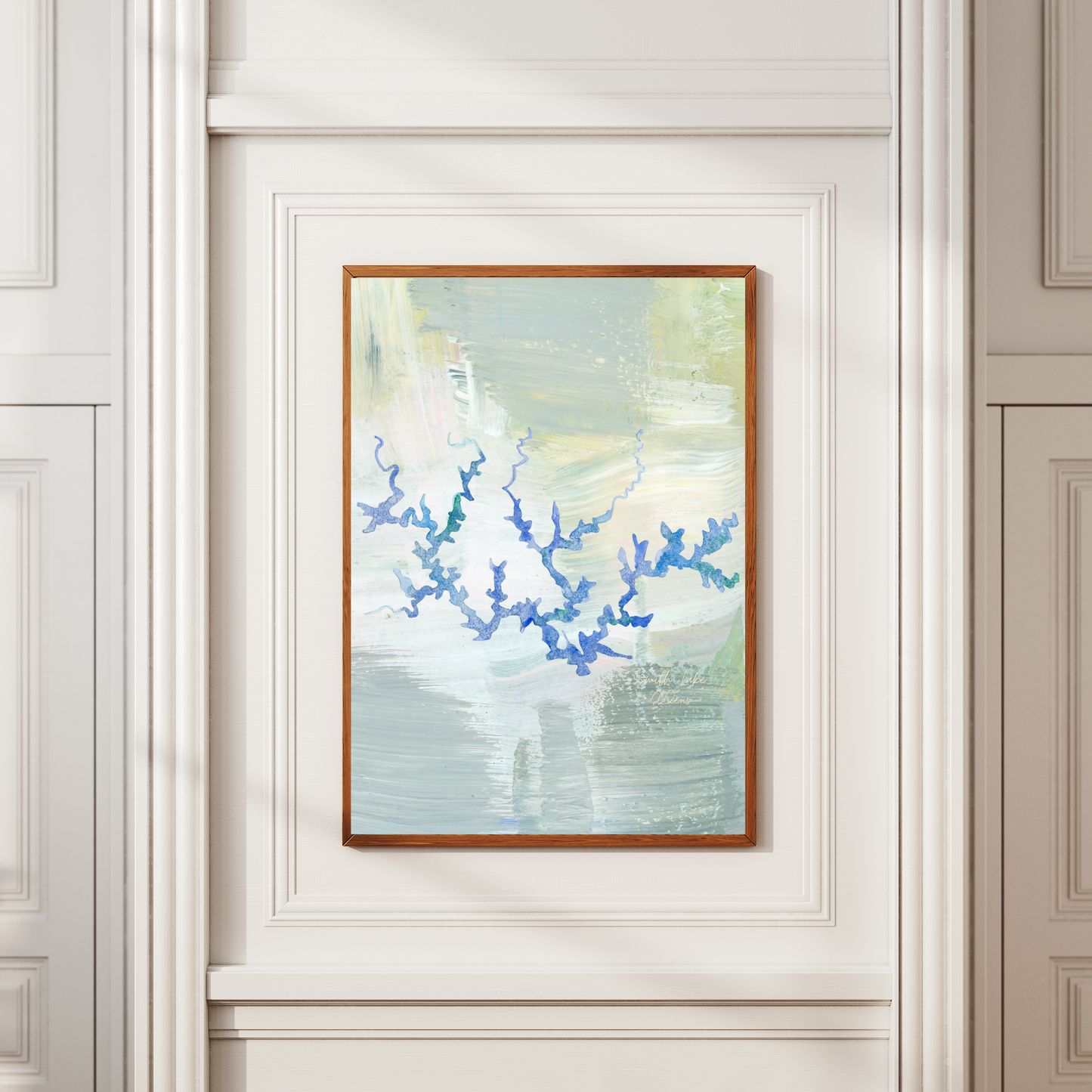 Smith Lake Alabama Abstract Map Print: Luxury Lake Wall Decor