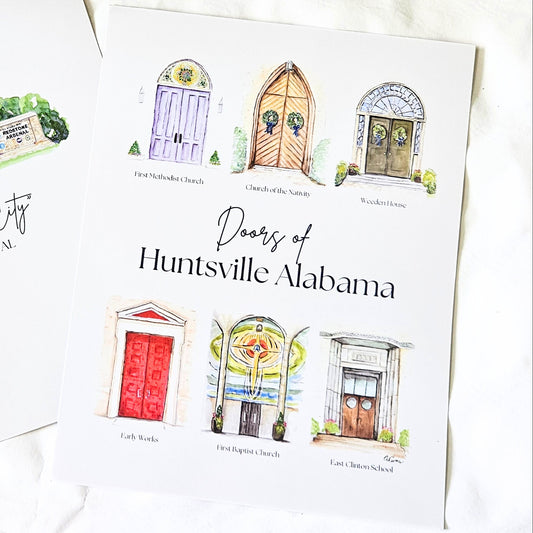 Doors of Huntsville Alabama 11x14 Print