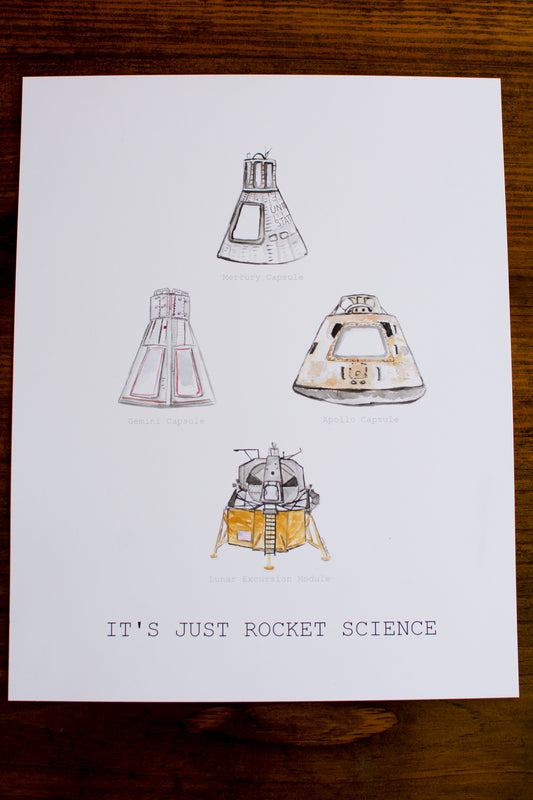 Space Craft Print 11x14