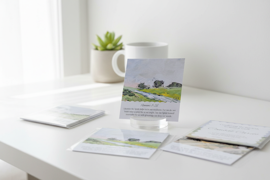 Angled desk view mockup