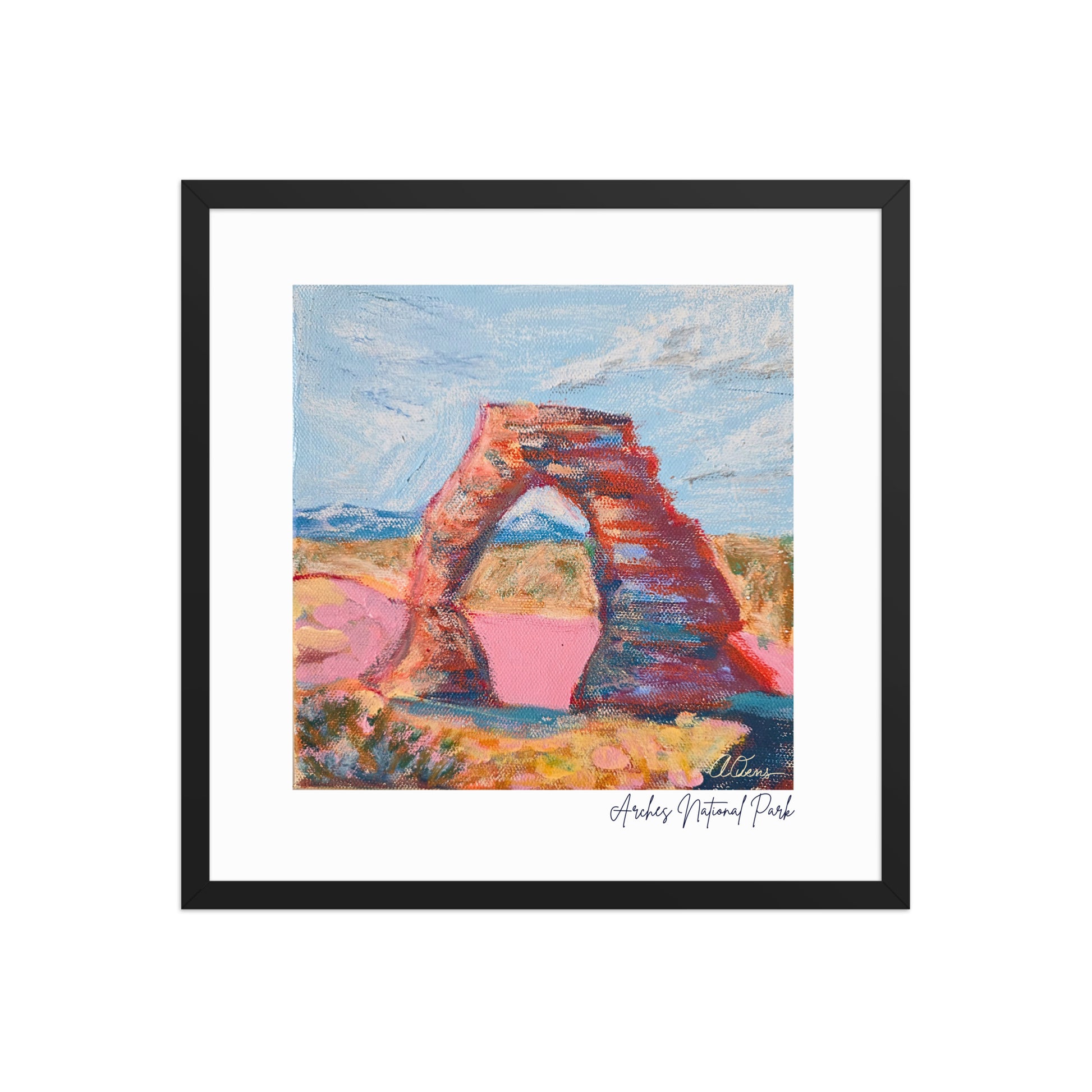 Arches National Park hand-painted mixed media art print by Amanda Owens." Want help with anything else?