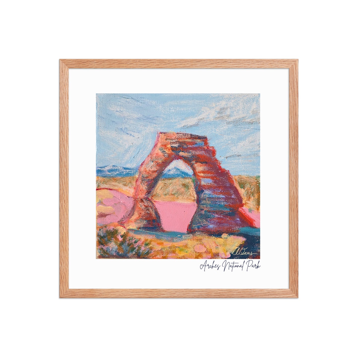 Arches National Park hand-painted mixed media art print by Amanda Owens." Want help with anything else?