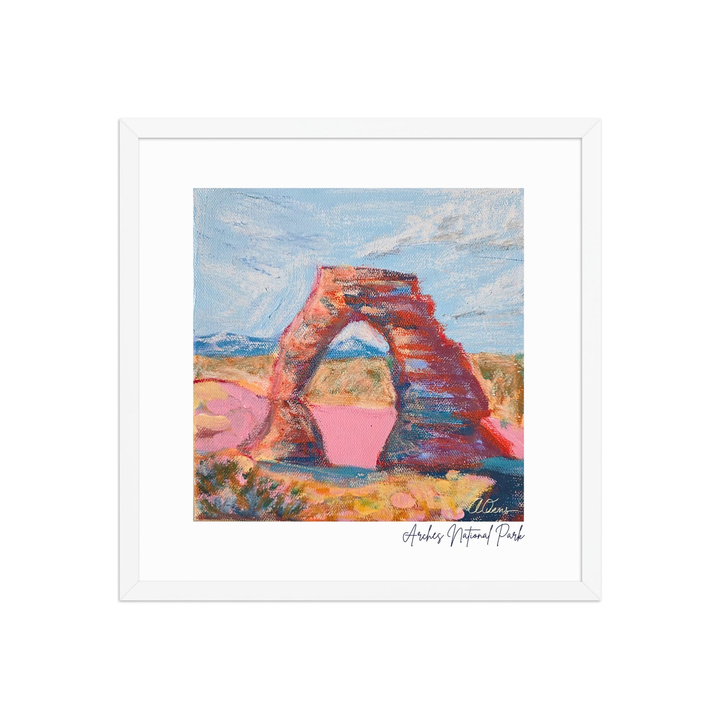 Arches National Park Print: Mid Century Mixed Media Wall Art