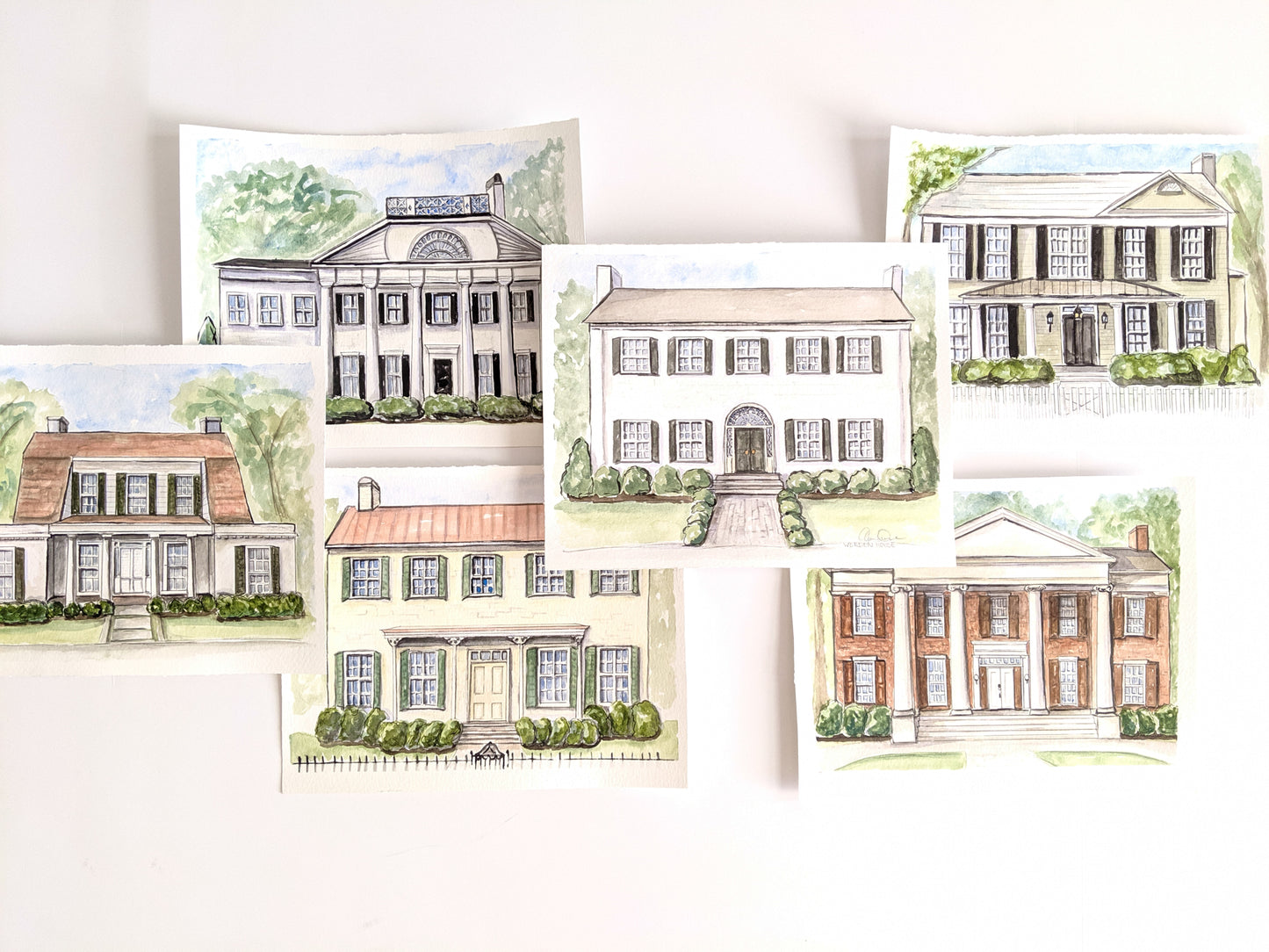 April Watercolor House Commissions